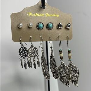 Fashion Jewelry Silver and Blue Earrings Collection